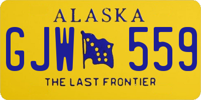 AK license plate GJW559