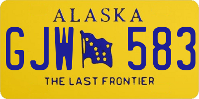 AK license plate GJW583