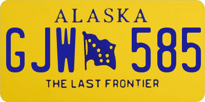 AK license plate GJW585