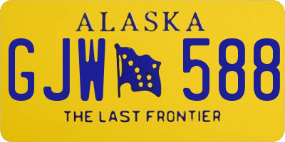 AK license plate GJW588
