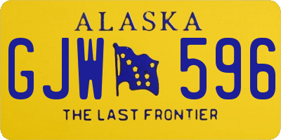 AK license plate GJW596
