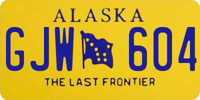 AK license plate GJW604