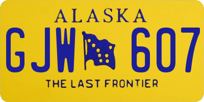 AK license plate GJW607