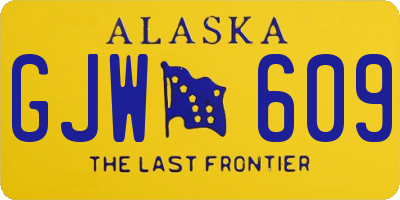 AK license plate GJW609