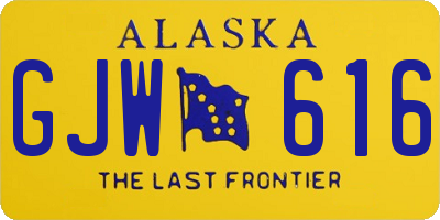AK license plate GJW616