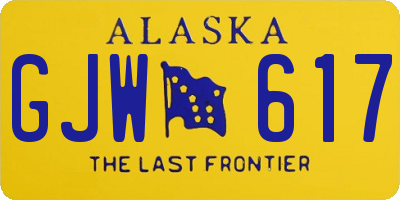 AK license plate GJW617