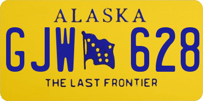 AK license plate GJW628