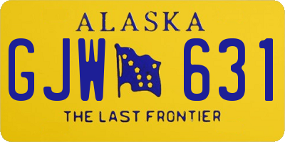 AK license plate GJW631