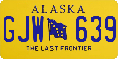 AK license plate GJW639