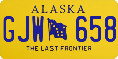 AK license plate GJW658