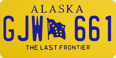 AK license plate GJW661