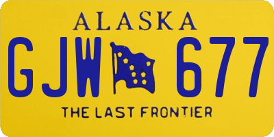 AK license plate GJW677