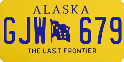 AK license plate GJW679