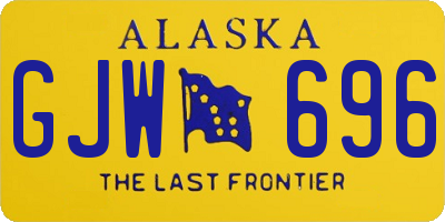 AK license plate GJW696