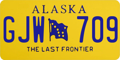 AK license plate GJW709