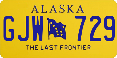 AK license plate GJW729