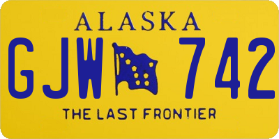 AK license plate GJW742