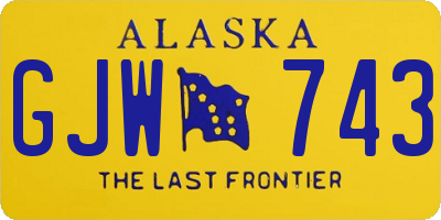 AK license plate GJW743