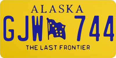 AK license plate GJW744