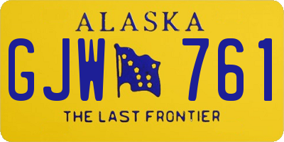 AK license plate GJW761