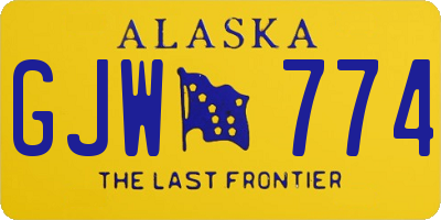 AK license plate GJW774