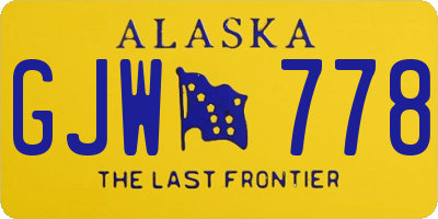 AK license plate GJW778