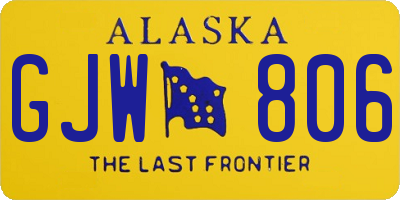 AK license plate GJW806
