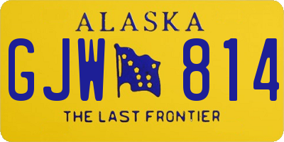 AK license plate GJW814