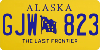 AK license plate GJW823