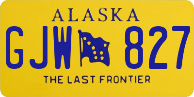 AK license plate GJW827