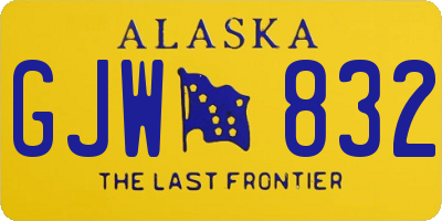 AK license plate GJW832