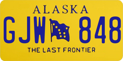 AK license plate GJW848
