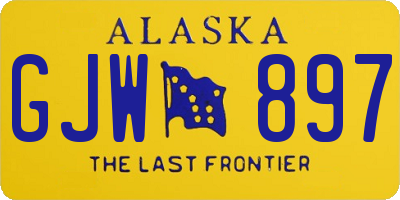 AK license plate GJW897