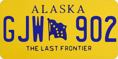 AK license plate GJW902