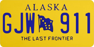 AK license plate GJW911