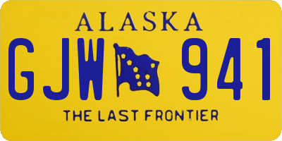 AK license plate GJW941