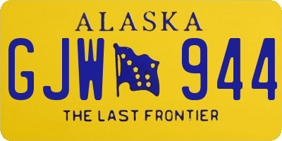 AK license plate GJW944