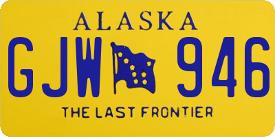 AK license plate GJW946