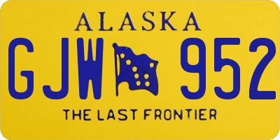 AK license plate GJW952