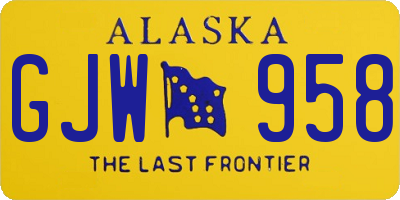 AK license plate GJW958