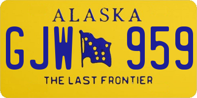 AK license plate GJW959