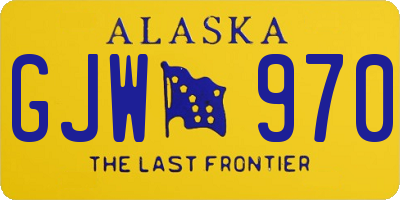 AK license plate GJW970