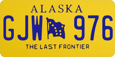 AK license plate GJW976