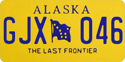 AK license plate GJX046
