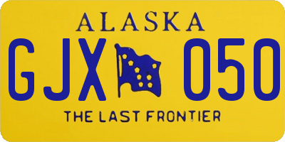AK license plate GJX050