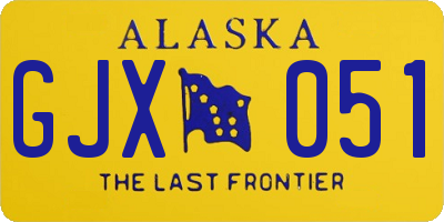 AK license plate GJX051