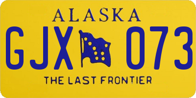 AK license plate GJX073