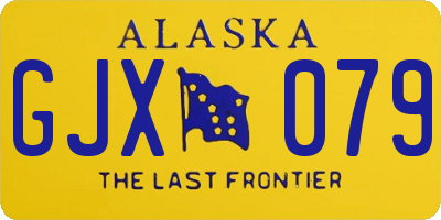 AK license plate GJX079