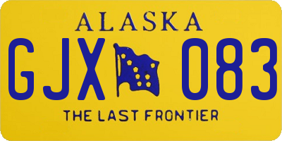 AK license plate GJX083
