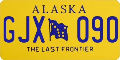 AK license plate GJX090